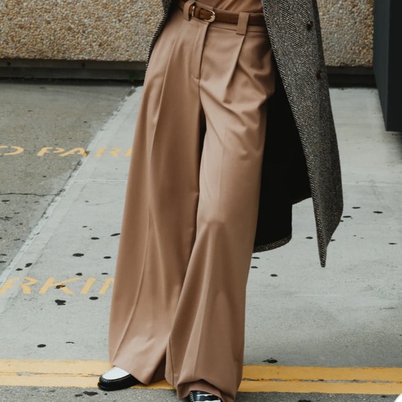 Saint Art New York - Argo Mid-Waisted Wide Leg Trouser in Camel- XS NWT - Picture 1 of 2
